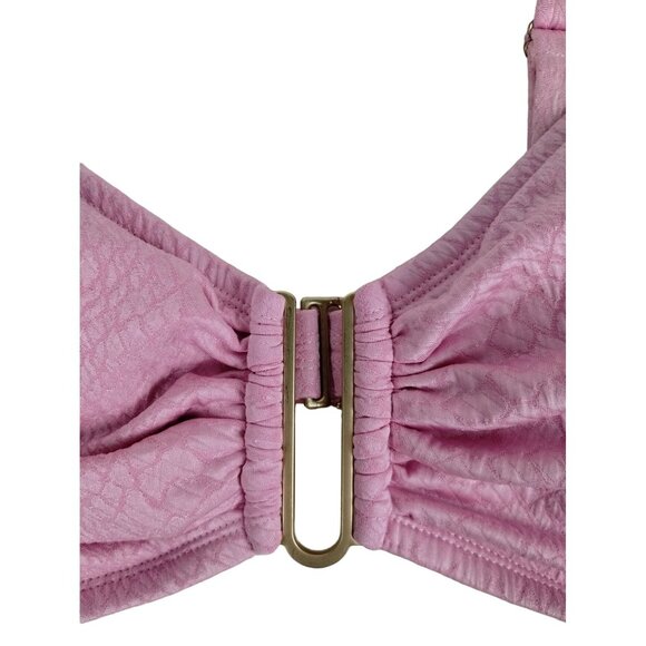 Time and Tru Womens 3X U Wire Plus Strawberry Cream Pink Bralette Bikini Top - Picture 4 of 8